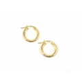14Kt Yellow Gold 2mm Hoop Earrings 0.5" Diameter (0.70gr)