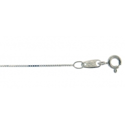 18Kt White Gold Box Chain 015