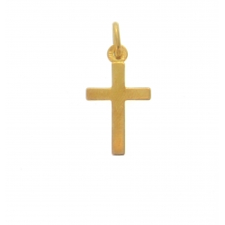 14Kt Yellow Gold Flat Cross Pendant (0.80gr)