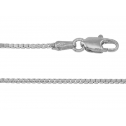 14Kt White Gold 8-sided Box Chain 022