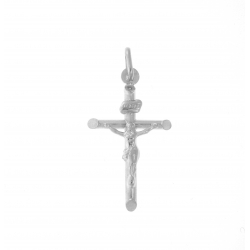 14KT White Gold Crucifix Pendant (1.2gr)