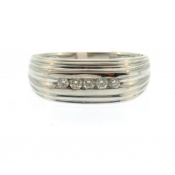 14Kt White Gold Men's Diamond Ring (0.25cts tw)