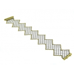 18Kt Two-tone Fancy Lace Design Bracelet (19.2gr)