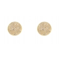 18Kt Yellow Gold Round Pavé Diamond Stud Earrings (0.52cts tw)