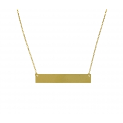 14KT Yellow Gold Bar Necklace