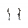 14kt White Gold Black & White Diamond Earrings (0.14cts tw)