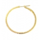 18Kt Yellow Gold 1.5" Inside & Out Diamond Hoop Earrings (2.74cts tw)