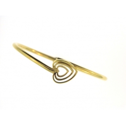 18Kt Yellow Gold Handmade Heart Bangle (9.70gr)