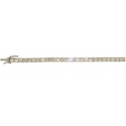 18Kt White Gold 6.76 carat Diamond Tennis Bracelet 