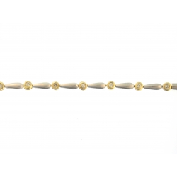 18Kt Two-tone Bezel Set Diamond & Bar Bracelet (1.02cts tw)