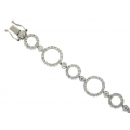 18Kt White Gold Multi Circle Diamond Bracelet (3.15cts tw)