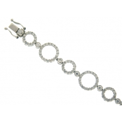 18Kt White Gold Multi Circle Diamond Bracelet (3.15cts tw) 18Kt White Gold Multi Circle Diamond Bracelet (3.15cts tw)