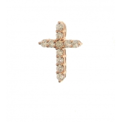 14Kt Rose Gold Diamond Cross Pendant (0.40cts tw)