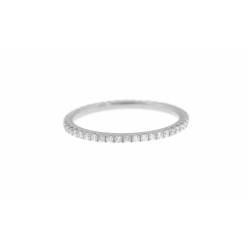 18Kt White Gold Diamond Eternity Band Size 6.5 (0.34cts tw)