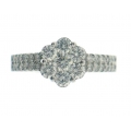 18Kt White Gold Cluster Diamond Ring (1.36cts tw)