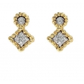 14Kt Two-tone Children's Diamond Earrings (0.05cts tw)