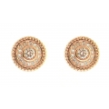 14Kt Rose Gold Diamond Stud Earrings with Rope Design (0.31cts tw)