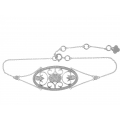 18Kt White Gold Antique Style Dainty Diamond Bracelet (0.56cts tw)