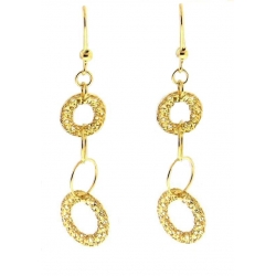 14Kt Yellow Gold Interlocking Circle Cut out Earrings (2.80gr)