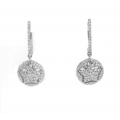 18Kt White Gold Diamond Star Cut out Dangle Earrings (0.73cts tw)