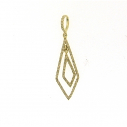 14Kt Yellow Gold Geometric Diamond Pendant (0.28cts tw)