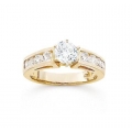 14Kt Yellow Gold  Round Diamond Channel Set Engagement Ring (1.00cts tw)