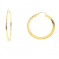 14Kt Yellow Gold 1" Flat Hoop Earrings (1.90gr)