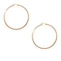 14kt Rose Gold 1.2mm Hoop Earrings 1.25" Diameter (1.80gr)