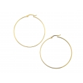14Kt Yellow Gold 1.2mm Hoop Earrings 1.75" Diameter (2.30gr)
