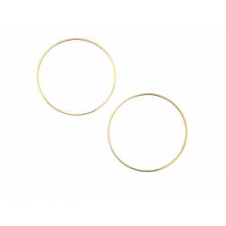 14kt Yellow Gold 1.2mm Continuous Hoop Earrings 1.75" Diameter (2.20gr)