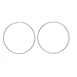14kt White Gold 1.2mm Continuous Hoop Earrings 1.75" Diameter (2.10gr)