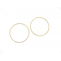 14kt Yellow Gold 1.2mm Continuous Hoop Earrings 2" Diameter (2.60gr)