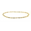 14Kt Yellow Gold Antique Style Single Cut Diamond Slip On Bangle (0.43cts tw)