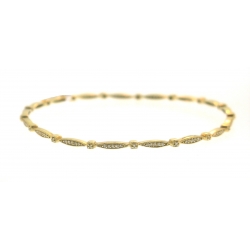 14Kt Yellow Gold Antique Style Single Cut Diamond Slip On Bangle (0.43cts tw) 14Kt Yellow Gold Antique Style Single Cut Diamond Slip On Bangle (0.43cts tw)