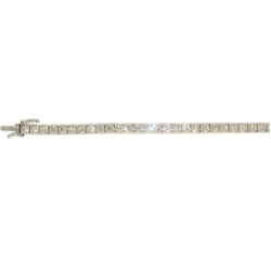 18Kt White Gold 6.50 carat Diamond Tennis Bracelet 