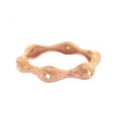 14Kt Rose Gold Diamond Bamboo Ring (0.06cts tw)