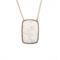 14Kt Rose Gold Black Diamond Web Design Necklace (0.62cts tw)