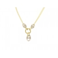 14Kt Two-tone Two Strand Necklace with Gucci Style Links (16.00gr)