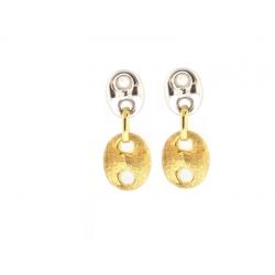 14Kt Two-tone Shiny & Satin Finish Gucci Dangle Earrings (5.40gr)