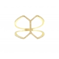 14Kt Yellow Gold Honeycomb Diamond Ring (0.19cts tw)