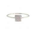 14Kt White Gold Square Shape Diamond Ring (0.06cts tw)