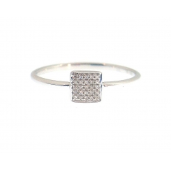 14Kt White Gold Square Shape Diamond Ring (0.06cts tw)