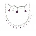 18KT White Gold Pear Shape Ruby & Diamond Necklace (5.96cts tw)