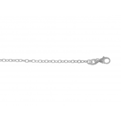 14Kt White Gold Small Twisted Oval Link