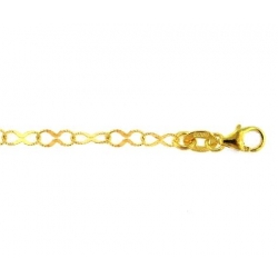 14Kt Yellow Gold Flat Diamond Cut & Corrugated Infinity Links