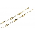 14Kt Yellow Gold Open Oval Link with Cut out Design