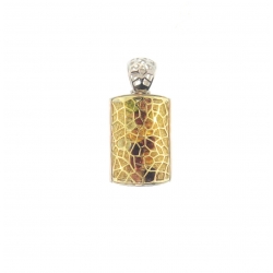 14Kt Two-tone Pendant with Semi-precious Floating Gems (5.00cts tw)