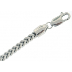 14Kt White Gold Diamond Cut Hollow Franco 100