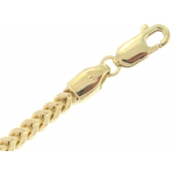 14Kt Yellow Gold Diamond Cut Hollow Franco 120