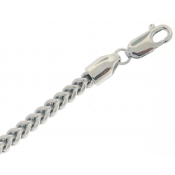 14Kt White Gold Diamond Cut Hollow Franco 120